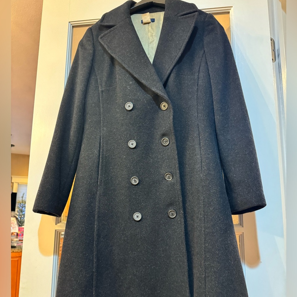 J. Crew Classic Black Double-Breasted Pea Coat